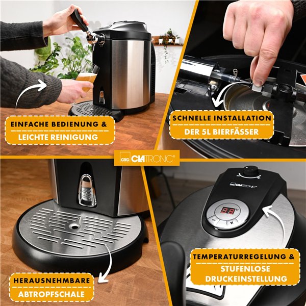 Clatronic BZ 3740 inox Beer Dispenser