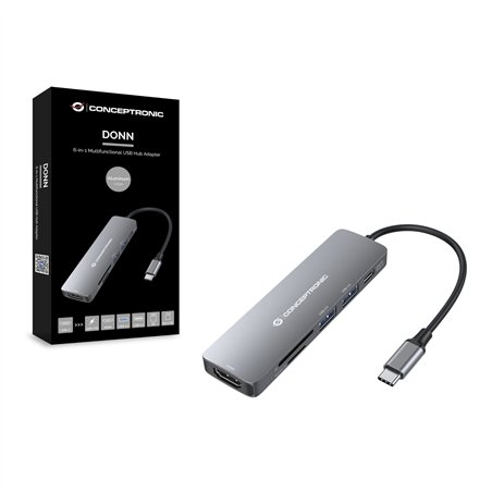 Conceptronic DONN11G 6-in-1 USB-C adatt.