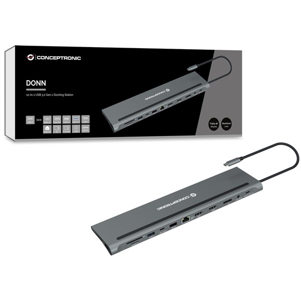 Conceptronic DONN17G 12-in-1 Dockingstation