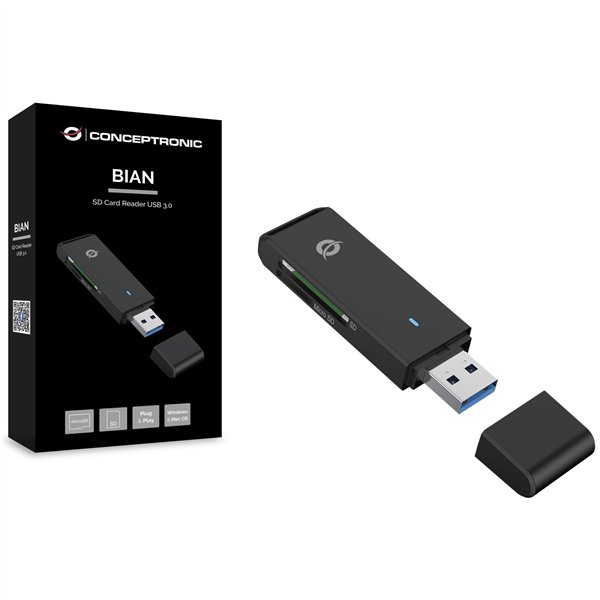 Conceptronic BIAN02B USB 3.0 lettore sch. SD/ microSD