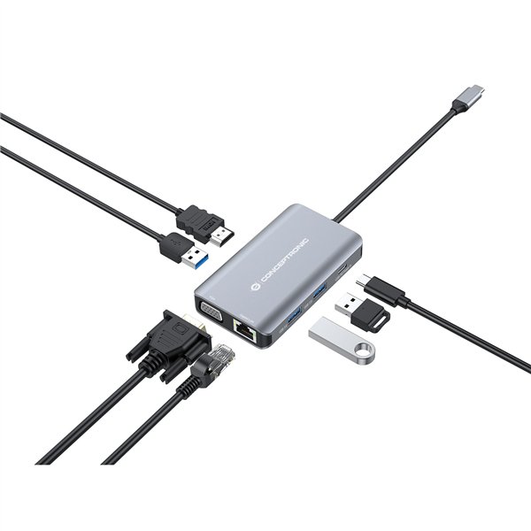 Conceptronic DONN21G 7-in-1 Dockingstation