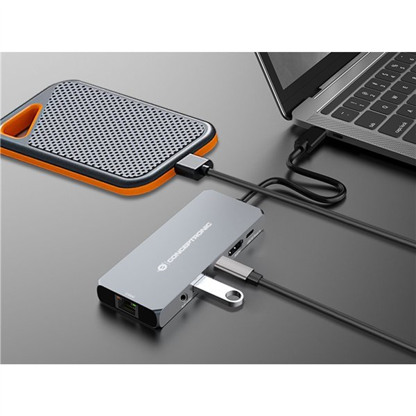 Conceptronic DONN22G 6-in-1 Dockingstation