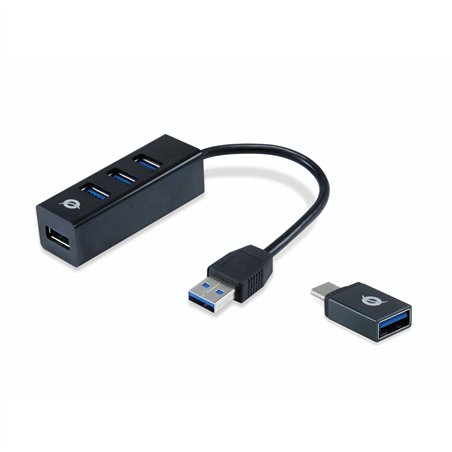 Conceptronic HUBBIES04B 4-Port-USB 3.0-Hub