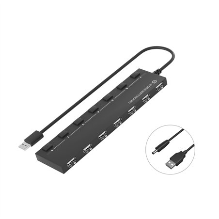 Conceptronic HUBBIES08B 7-Port-USB-2.0-Hub