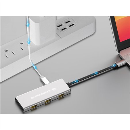 Conceptronic HUBBIES17G 7-Port USB 3.2 Gen-2 Hub, 10Gbps