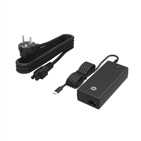 Conceptronic OZUL03BE caricabatt. desktop 100W GaN USB