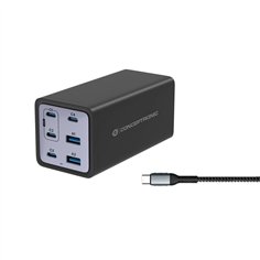 Conceptronic OZUL06BE 6 porte 200W USB-C caricabatt.