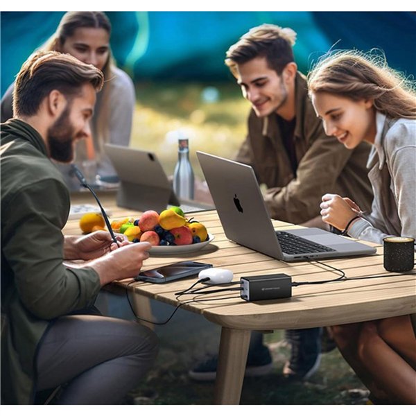 Conceptronic OZUL06BE 6 porte 200W USB-C caricabatt.