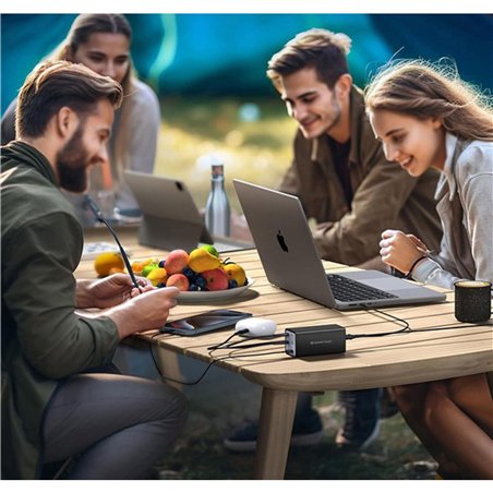 Conceptronic OZUL06BE 6 porte 200W USB-C caricabatt.