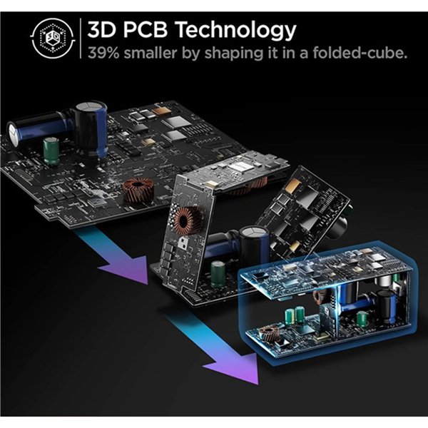 Conceptronic OZUL06BE 6 porte 200W USB-C caricabatt.