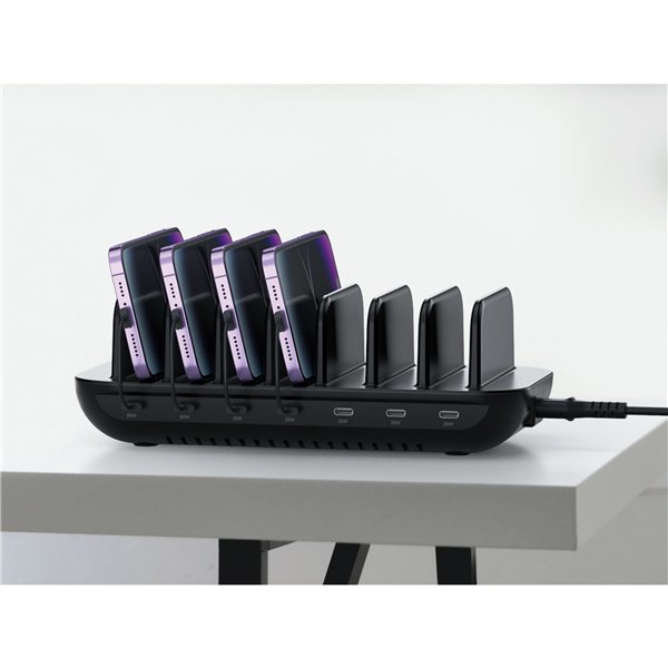 Conceptronic OZUL07B 160W 7 Port stazione di ricarica