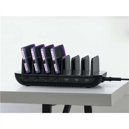 Conceptronic OZUL07B 160W 7 Port stazione di ricarica