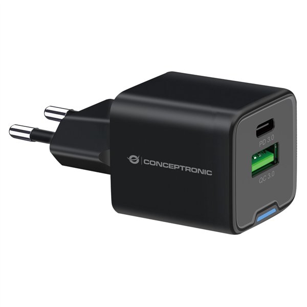 Conceptronic ALTHEA15B 2 Port 20W GaN USB PD caricab.