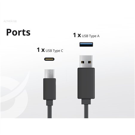Conceptronic ALTHEA15B 2 Port 20W GaN USB PD caricab.