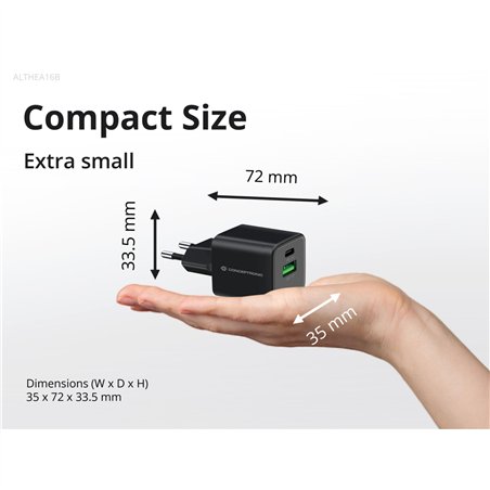 Conceptronic ALTHEA16B 2 Port 33W GaN USB PD caricab.