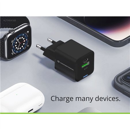 Conceptronic ALTHEA16B 2 Port 33W GaN USB PD caricab.