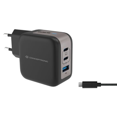Conceptronic ALTHEA17B 3 Port 67W GaN USB PD caricab.