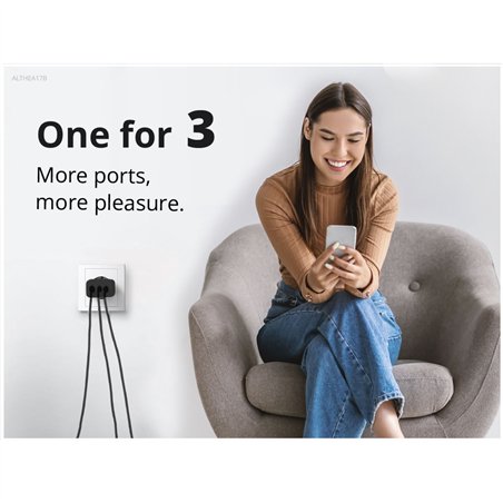 Conceptronic ALTHEA17B 3 Port 67W GaN USB PD caricab.