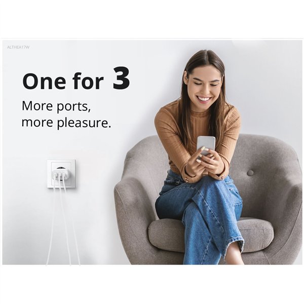 Conceptronic ALTHEA17W 3 Port 67W GaN USB PD caricab.