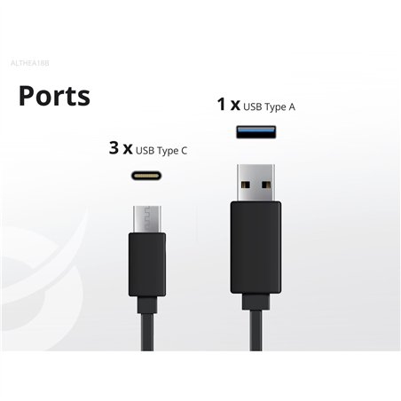 Conceptronic ALTHEA18B 4 Port 100W GaN USB PD caricab.