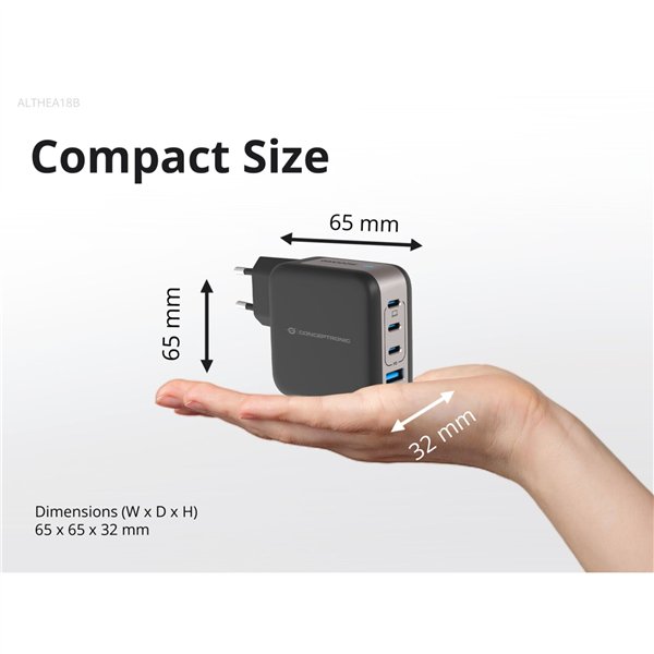 Conceptronic ALTHEA18B 4 Port 100W GaN USB PD caricab.