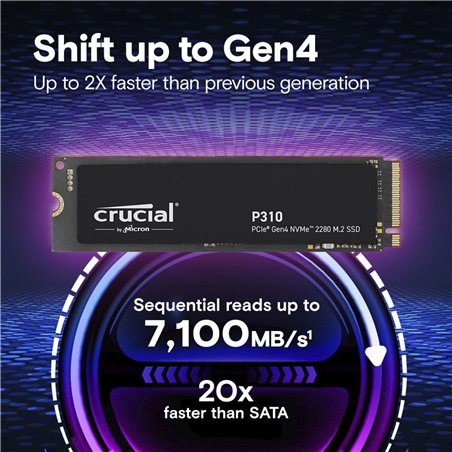 Crucial P310 Gen4 2280       2TB NVMe PCIe M.2 SSD