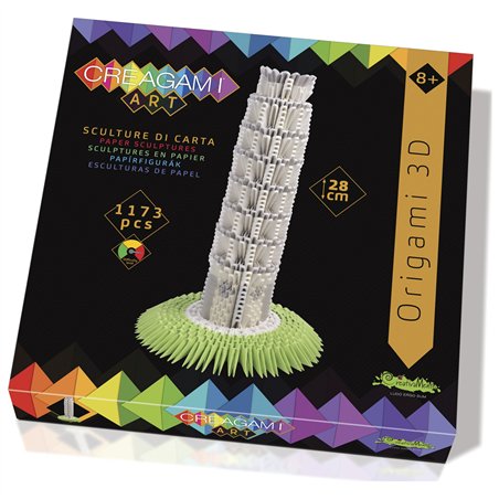 Creagami Origami 3D torre di Pisa 1173 pezzi