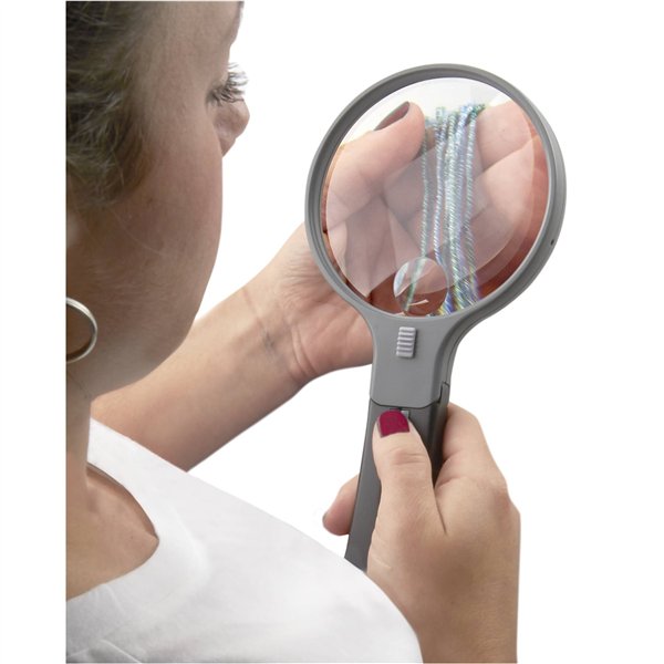 Carson HF-11 split handle lente lente d'ingrandim. con illumin.