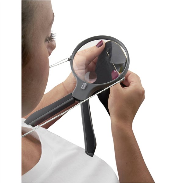 Carson HF-11 split handle lente lente d'ingrandim. con illumin.