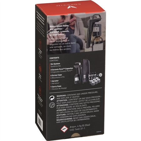 Coravin sistema cons. vino Timeless Six + 6 pezzi