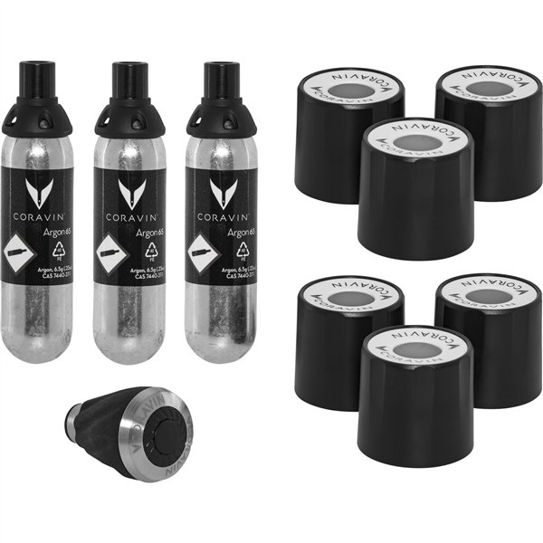 Coravin sistema cons. vino Timeless Six + 6 pezzi