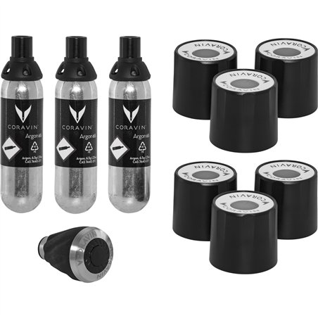 Coravin sistema cons. vino Timeless Six + 6 pezzi