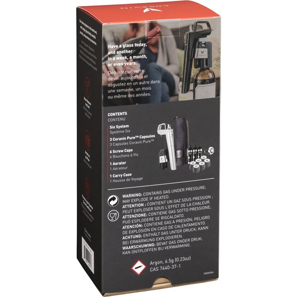 Coravin sistema cons. vino Timeless Six + 6 pezzi