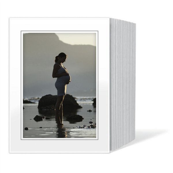 1x125 Daiber Passepartouts inf. 13x18cm bianco /linee grigie