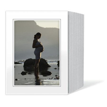 1x125 Daiber Passepartouts inf. 13x18cm bianco /linee grigie