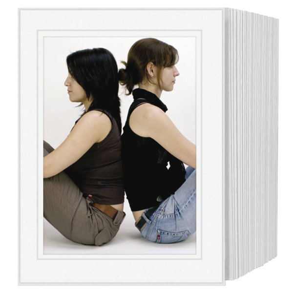 1x125 Daiber Passepartouts inf. 13x18cm bianco /linee grigie