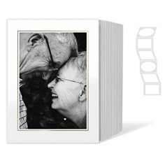 1x125 Daiber passepartouts inf. 13x18cm bianco/linee oro