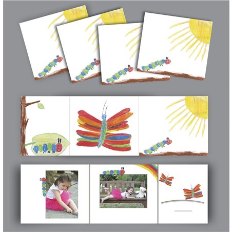 1x25 Daiber bruco/farfalla 13x18cm cartell. portaf. bambini