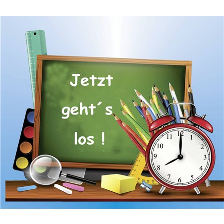 1x25 Daiber Primo giorno scuola new 13x18cm cartellina bambini