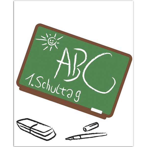 1x25 Daiber Primo giorno scuola new 13x18cm cartellina bambini