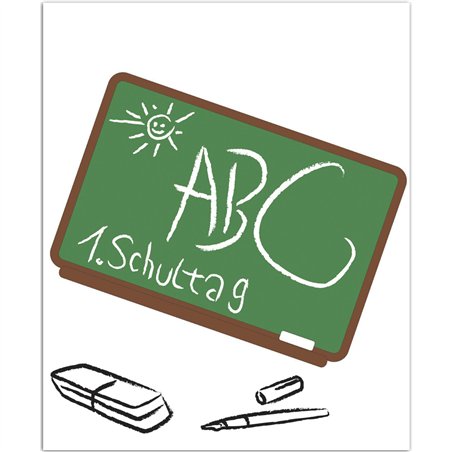 1x25 Daiber Primo giorno scuola new 13x18cm cartellina bambini