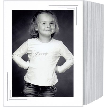 1x125 Daiber passepartouts 13x18cm bianco /3 angoli  20113