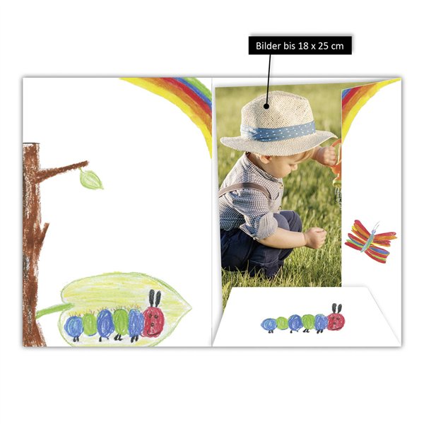 1x10 Daiber cartellina c. alette per formato mass.  18x25cm 13411