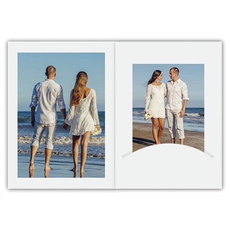 1x100 Daiber cartelline portaf. con passepartout 10x15cm bianco