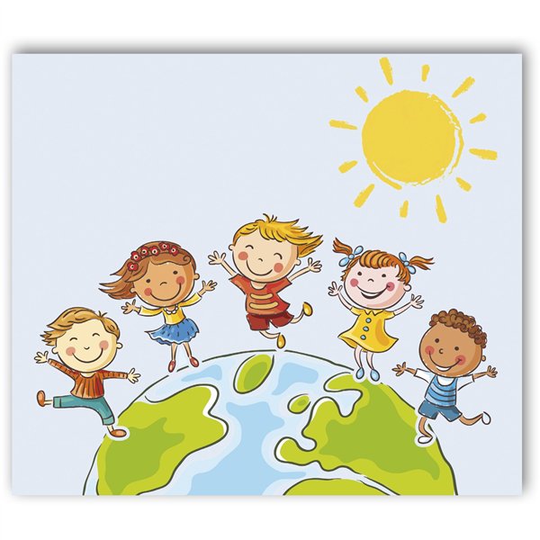 1x10 Daiber globo terr.  13x18cm cartellina portafoto bamb. 13348