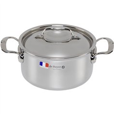 De Buyer Affinity pentola per arrosti inox con coperchio 20 cm