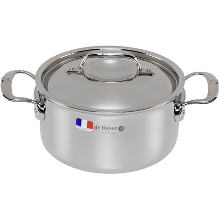 De Buyer Affinity pentola per arrosti inox con coperchio 20 cm