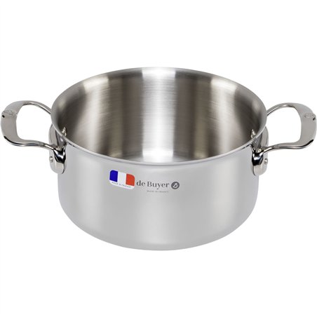 De Buyer Affinity pentola per arrosti inox con coperchio 20 cm