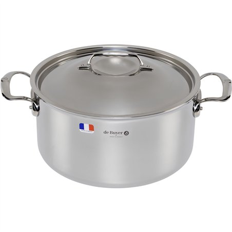 De Buyer Affinity pentola per arrosti inox con coperchio 28 cm