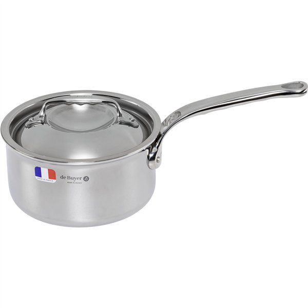 De Buyer Affinity casseruola inox con coperchio 16 cm